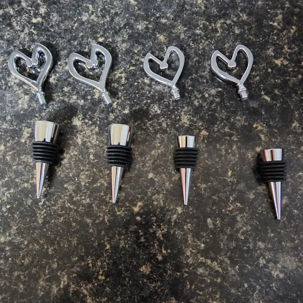 Lot of 4 Wine Country Wine Stoppers, 2 long and 2 short